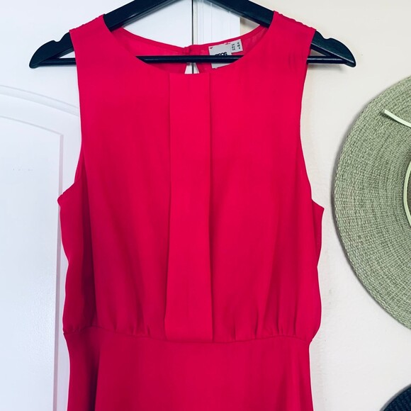 ASOS Barbie Pink Sleeveless Fit & Flare Wedding Guest Sundress Dress | Size: 8/M - Picture 2 of 8